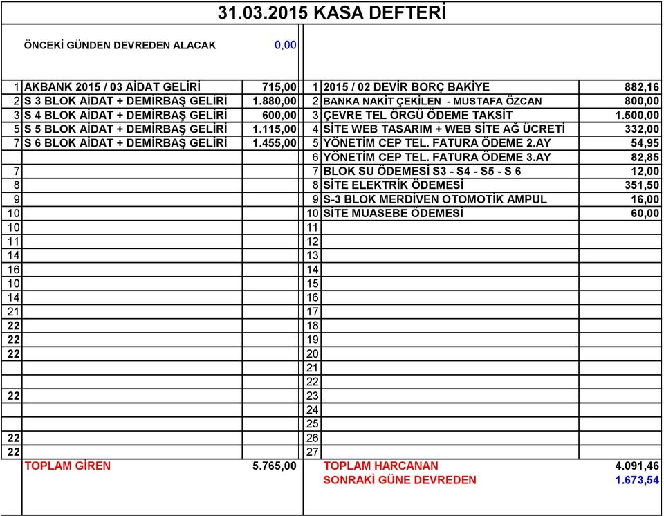 kasa defteri pdf free download