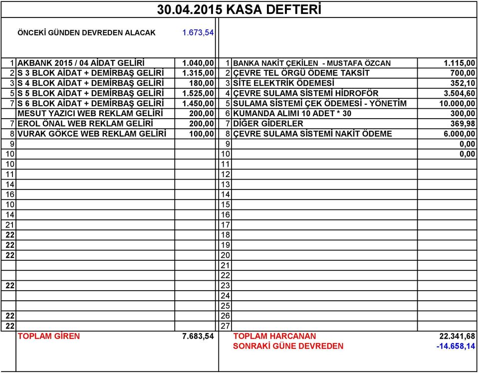 kasa defteri pdf free download
