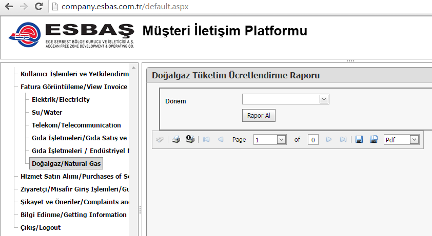 DOĞALGAZ FATURALARI Fatura bilgisine ulaşılmak