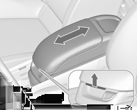 Koltuklar, Güvenlik Sistemleri 43 Ayarlanabilir üst baldır desteği Kol dayanağı Temel kol dayanağı FlexConsole kol dayanağı Kolu çekin ve üst baldır desteğini kaydırın.