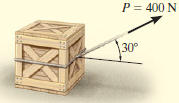 Örnek 13-1 Şekildeki 50 kg lık bir sandık, kinetik sürtünme katsayısı μk = 0.3 olan yatay bir düzlemde durmaktadır.
