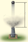 Örnek 13-2 10 kg lık bir top mermisi 50 m/s lik bir başlangıç hızı ile, yerden yukarıya doğru düşey olarak fırlatılıyor.