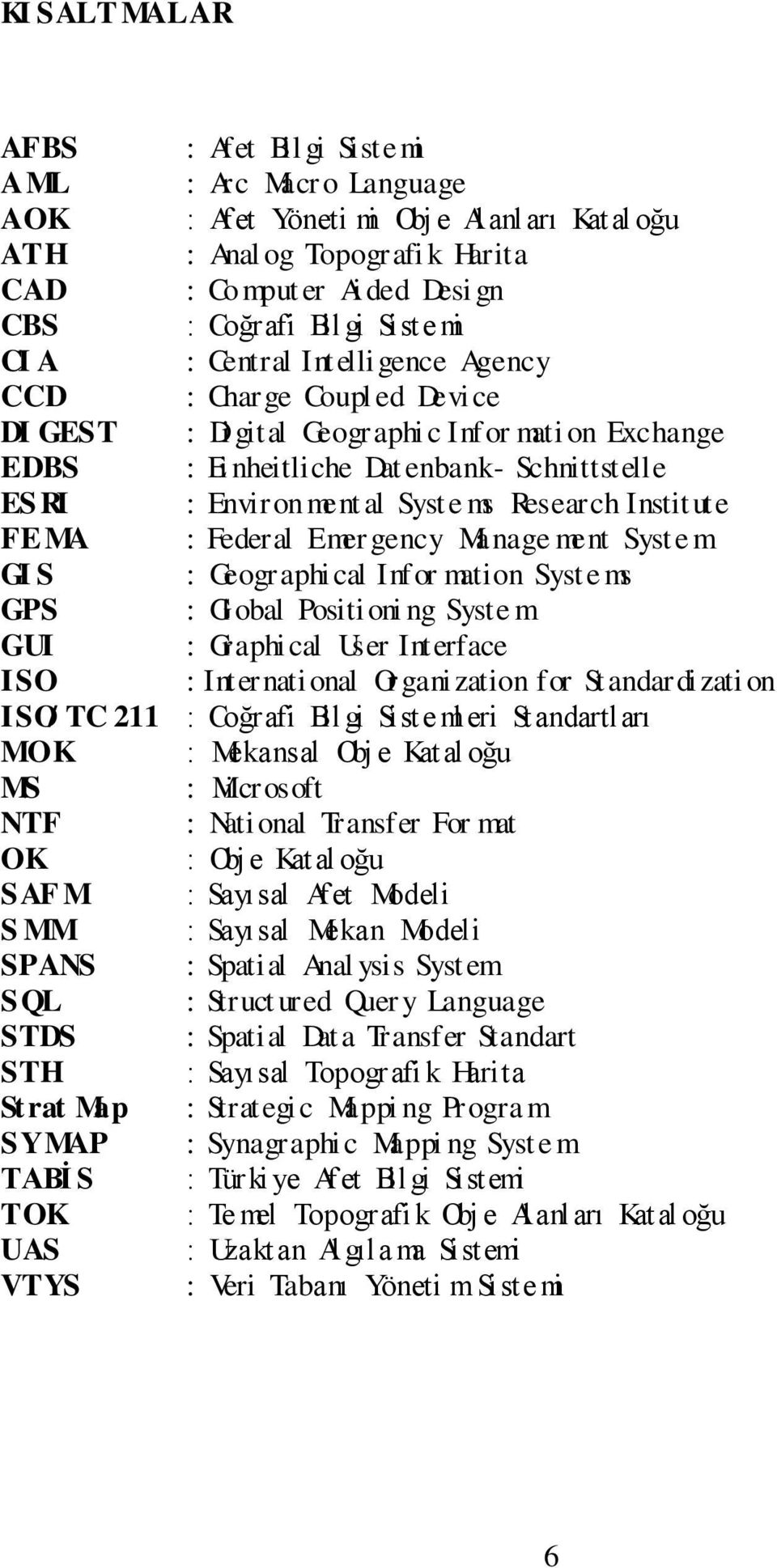Syste ms Research Institute FEMA : Federal Emer gency Manage ment Syste m GI S : Geographi cal Infor mation Syste ms GPS : Gl obal Positioni ng Syste m GUI : Graphi cal User Interface ISO : Internati