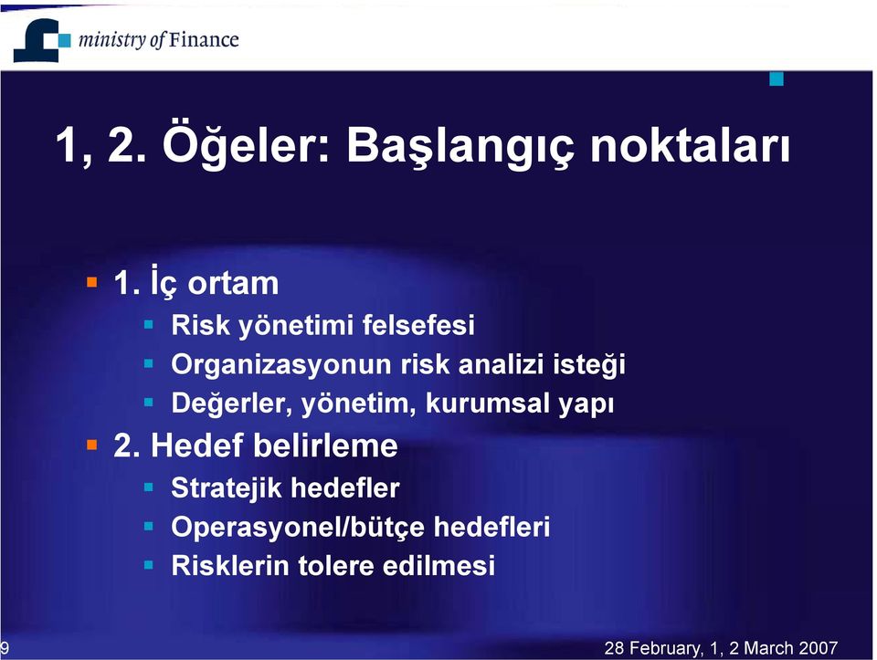 analizi isteği Değerler, yönetim, kurumsal yapı 2.