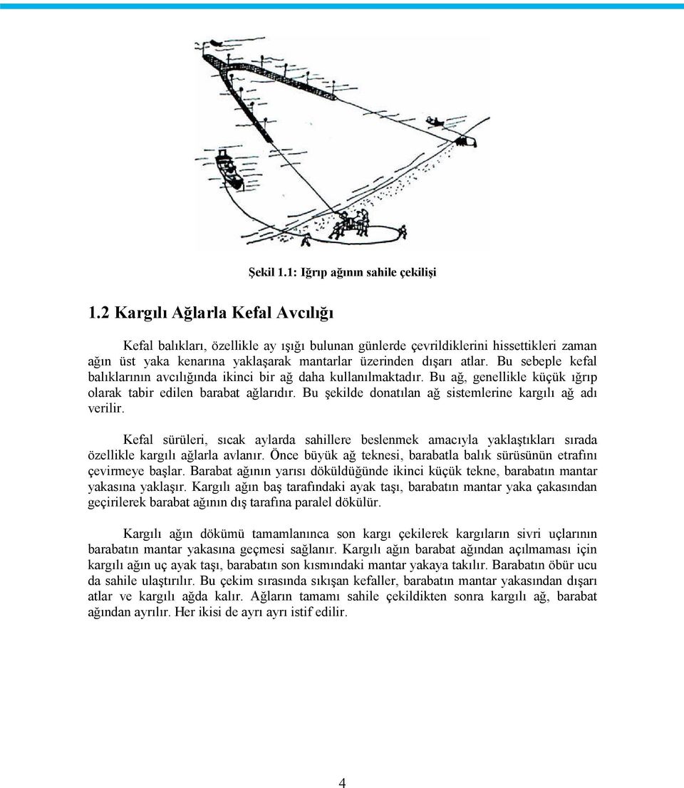 Bu sebeple kefal balıklarının avcılığında ikinci bir ağ daha kullanılmaktadır. Bu ağ, genellikle küçük ığrıp olarak tabir edilen barabat ağlarıdır.