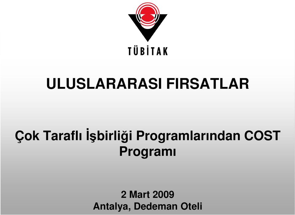 Programlarından COST