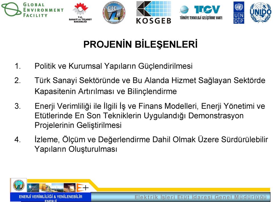 Enerji Verimliliği ile İlgili İş ve Finans Modelleri, Enerji Yönetimi ve Etütlerinde En Son Tekniklerin