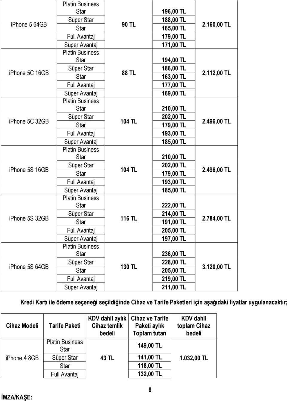 205,00 TL 197,00 TL 236,00 TL 228,00 TL 205,00 TL 219,00 TL 211,00 TL 2.160,00 TL 2.112,00 TL 2.496,00 TL 2.496,00 TL 2.784,00 TL 3.