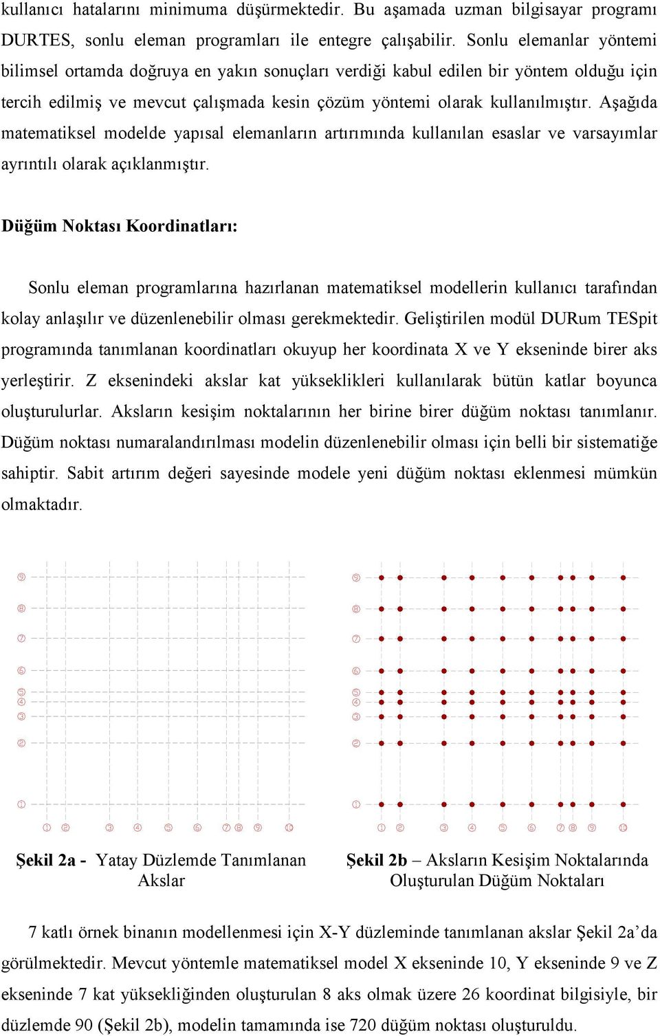 Aşağıda matematiksel modelde yapısal elemanların artırımında kullanılan esaslar ve varsayımlar ayrıntılı olarak açıklanmıştır.