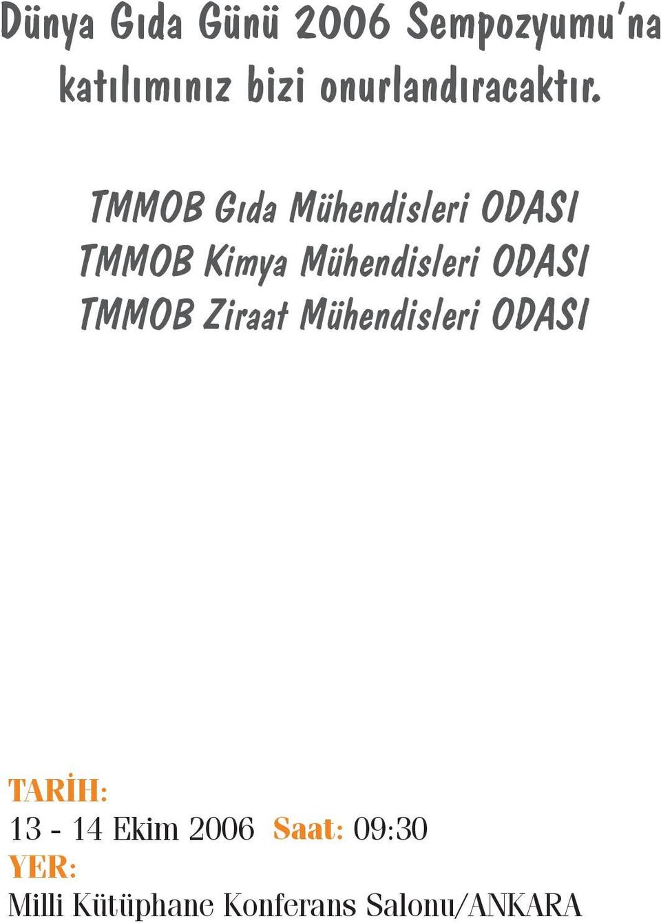 TMMOB Gýda Mühendisleri ODASI TMMOB Kimya Mühendisleri ODASI