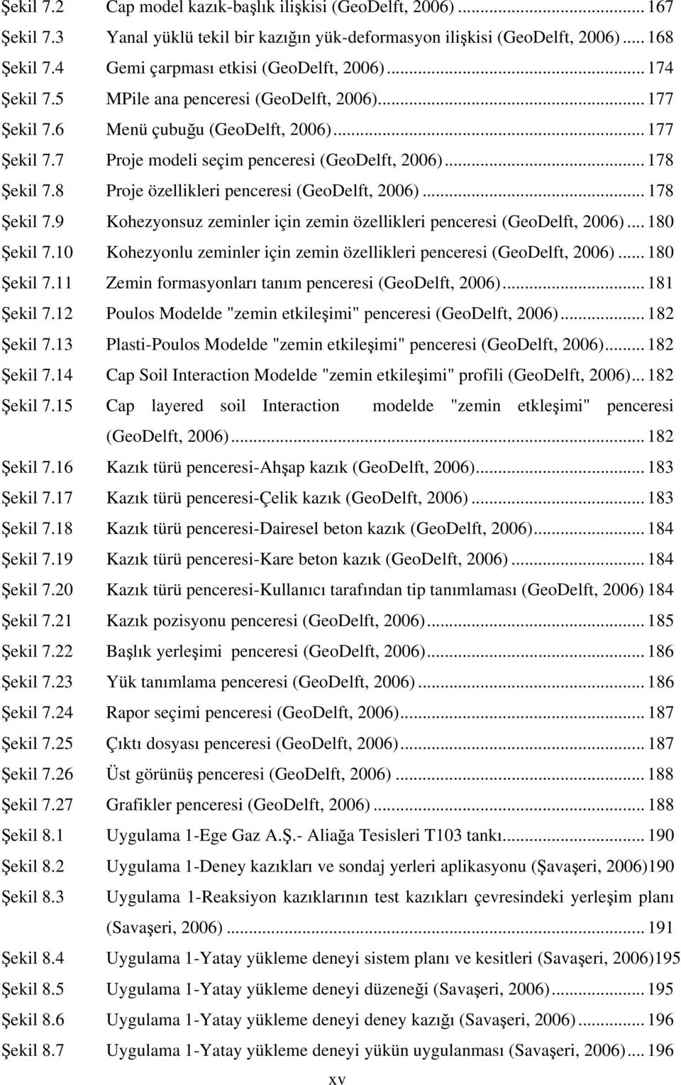 8 Proje özellikleri penceresi (GeoDelft, 006)... 178 Şekil 7.9 Kohezyonsuz zeminler için zemin özellikleri penceresi (GeoDelft, 006)... 180 Şekil 7.