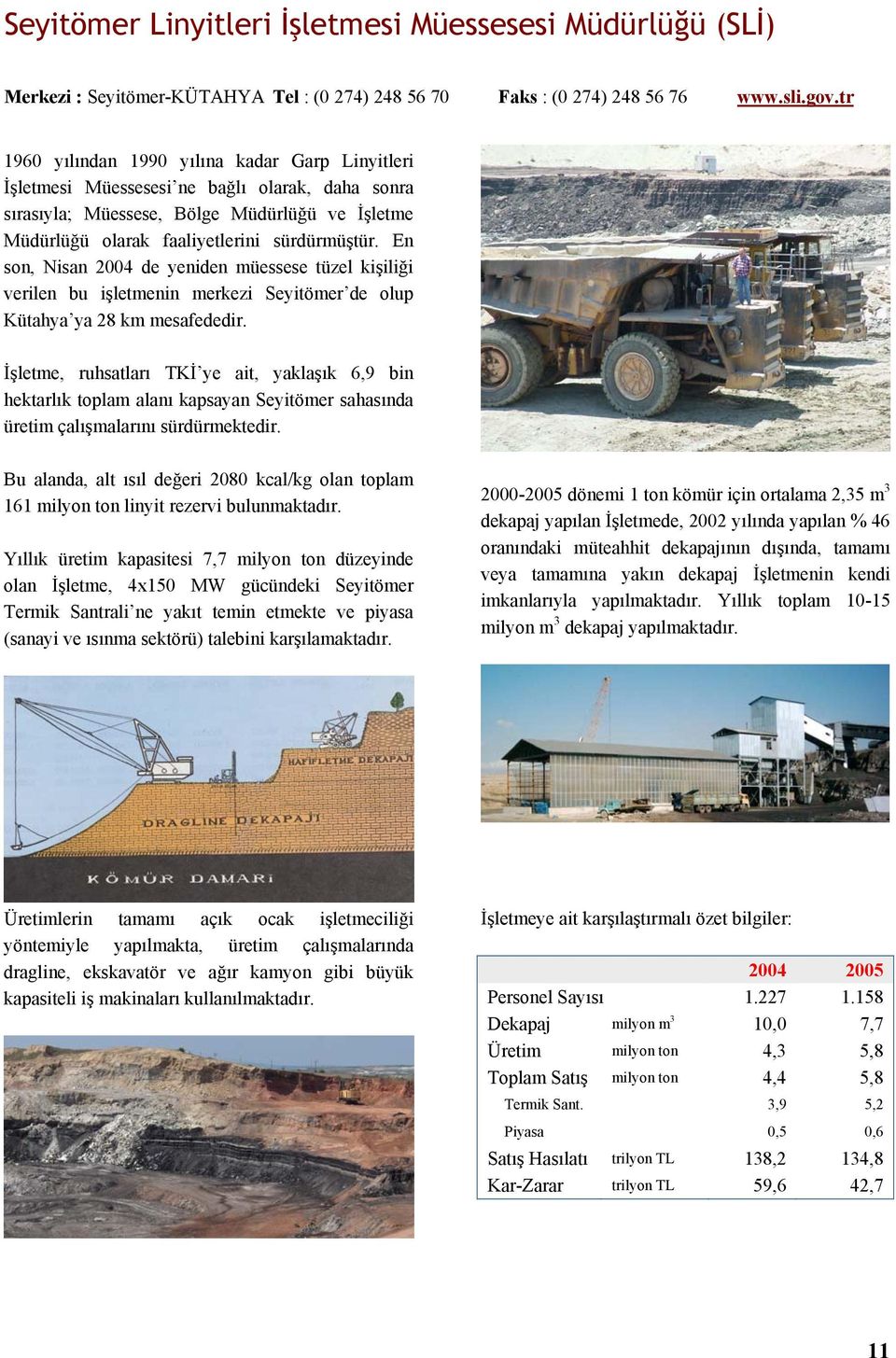 En son, Nisan 2004 de yeniden müessese tüzel kişiliği verilen bu işletmenin merkezi Seyitömer de olup Kütahya ya 28 km mesafededir.