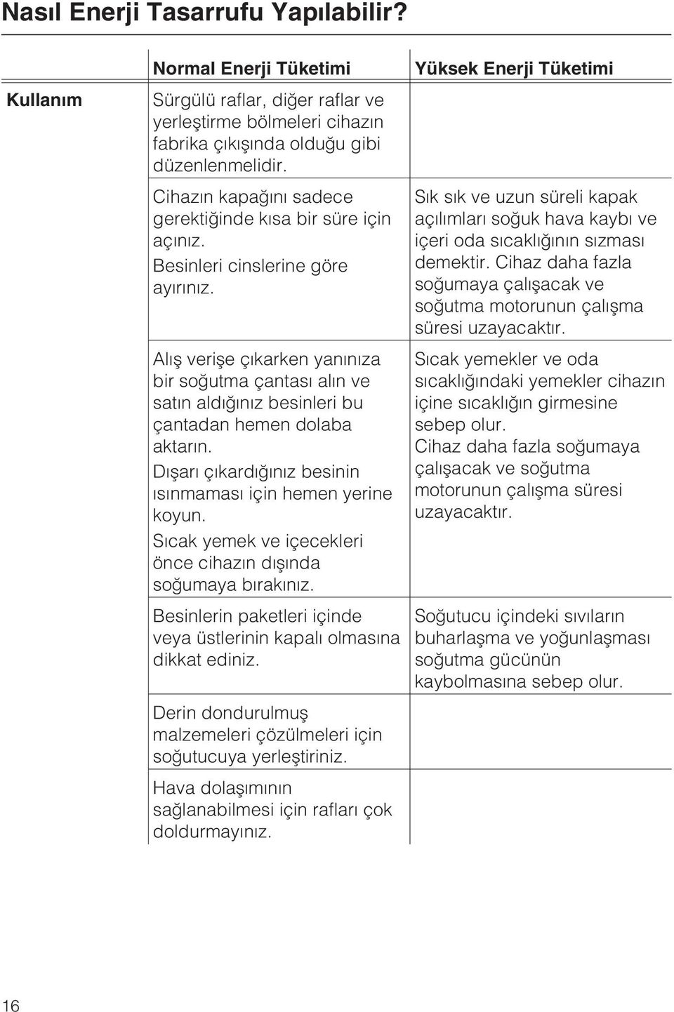 Alýþ veriþe çýkarken yanýnýza bir soðutma çantasý alýn ve satýn aldýðýnýz besinleri bu çantadan hemen dolaba aktarýn. Dýþarý çýkardýðýnýz besinin ýsýnmamasý için hemen yerine koyun.