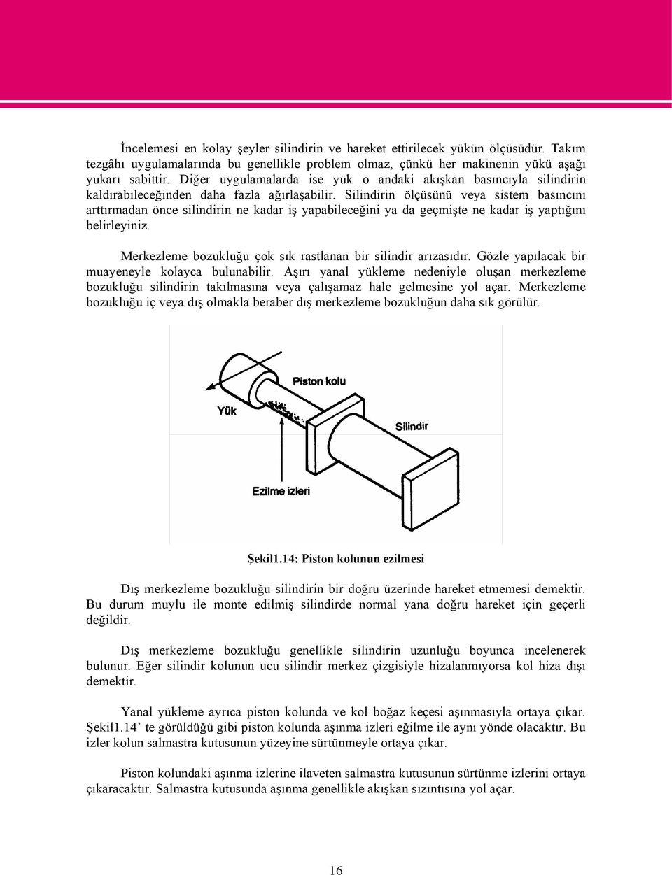 Silindirin ölçüsünü veya sistem basıncını arttırmadan önce silindirin ne kadar iş yapabileceğini ya da geçmişte ne kadar iş yaptığını belirleyiniz.