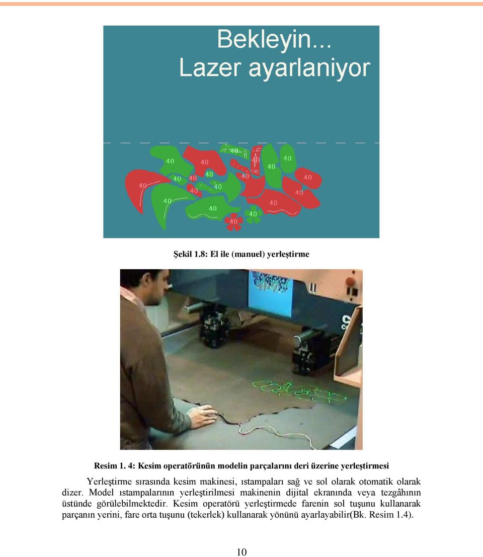 ıstampaları sağ ve sol olarak otomatik olarak dizer.