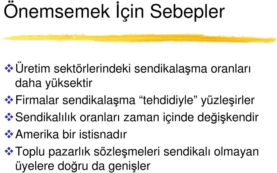 yüzleşirler Sendikalılık oranları zaman içinde değişkendir Amerika