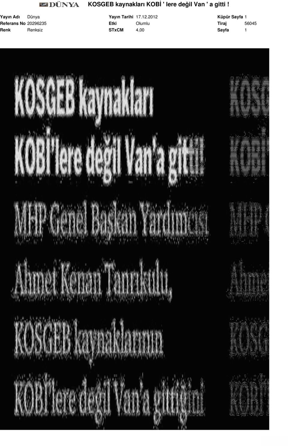 2012 Küpür Sayfa 1 Referans No 20296235 Etki