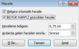 Numaralandırma ayarlarını organize etmek için Satır Numaralandırma Seçenekleri... menü bileşeni kullanılır. Böylece sayfa yapısı penceresi düzen sekmesi aktif haldeyken görüntülenir.