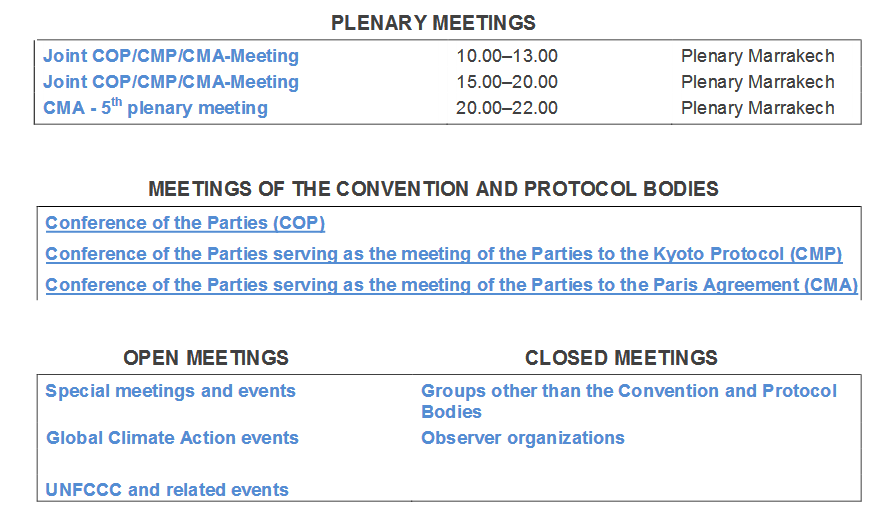 Konferans Programı 16 Kasım COP22 Programında Neler Var? 9.