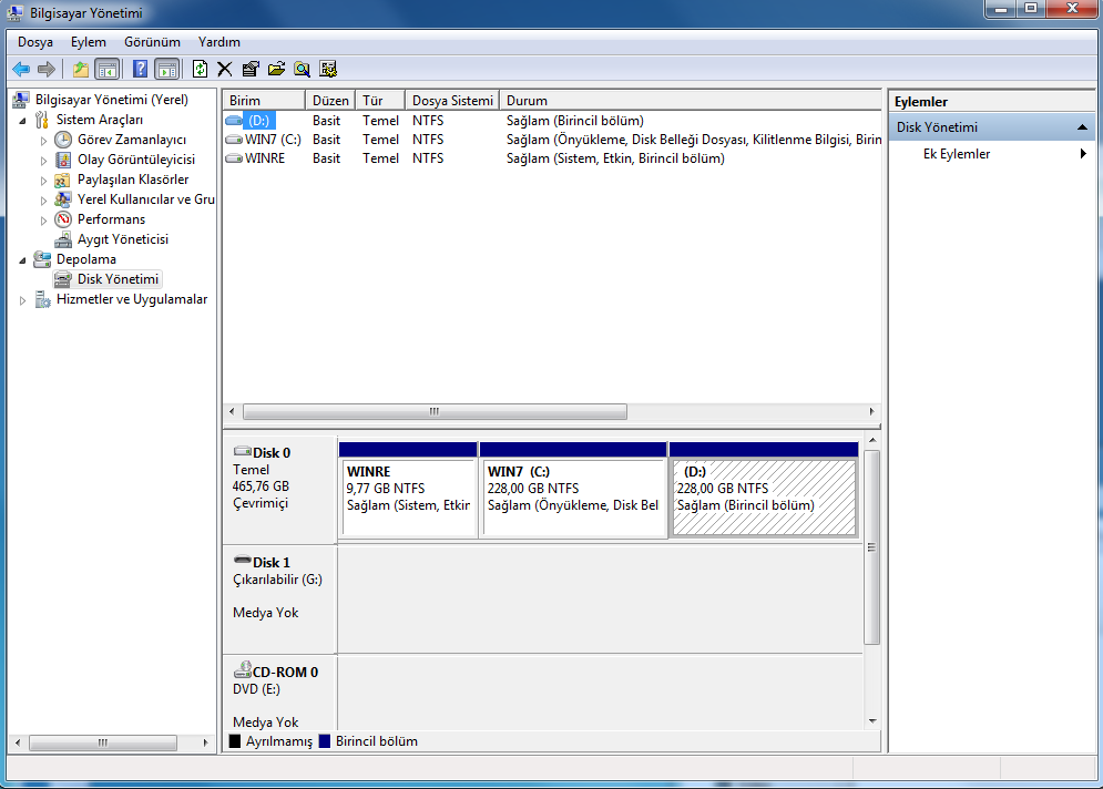 Windows 7 yüklü bir bilgisayarda sabit diskinizi (Harddisk) formatlamadan ikinci bir disk bölümü oluşturabilirsiniz.