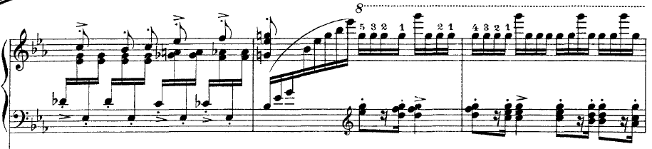 68 3.7. Trilller Eserde triller iki türdedir; Zayıf parmaklarla triller (Örnek 57.), Çift sesli alterne triller (Örnek 58.) olarak sıralanabilir. Örnek 57.