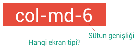 Bootstrap Izgara Sistemi (devam ) Grid sistemindeki kullanılan 4 sınıf aşağıdaki gibidir: 1. xs (extra small) (Telefon, <768px) 2. sm (small medium) (Tablet, 768px) 3.