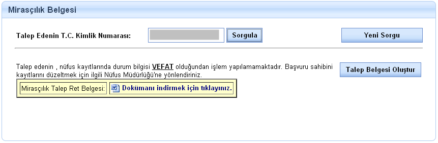 h. Bilgisayarınıza indirmek istediğiniz dokümanın karşısındaki Dokümanı indirmek için tıklayınız. bağlantısına tıklayınız.