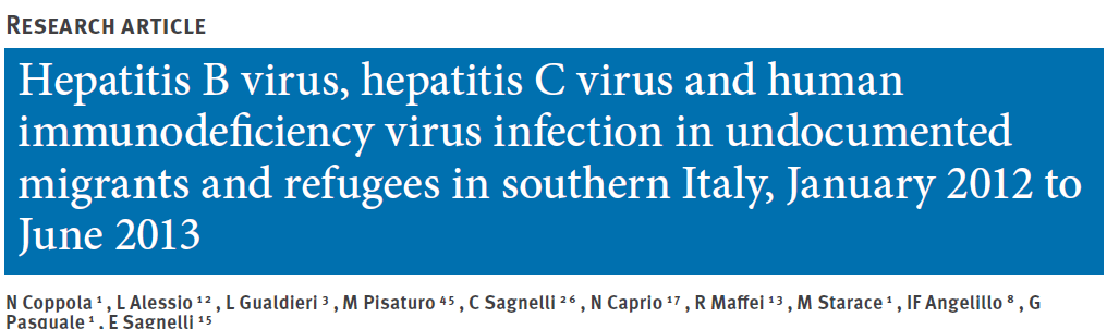 Bulgular; 926 dökümante edilmemiş göçmen ve mülteci taranmış 78 (%9) HBsAg pozitif (Sahra altı Afrikalılarda yüksek, %14) 35 (%4) anti-hcv pozitif (Hindistan-Pakistan asıllı