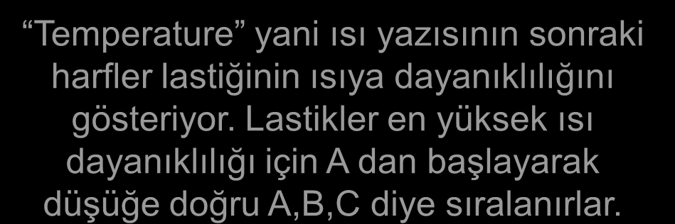 ISI MUKAVEMETİ Simbolo Symbol A B C Area Hot area Area Caliente Normal Area Area Normal Cold Area Area Fria Temperature yani ısı yazısının sonraki