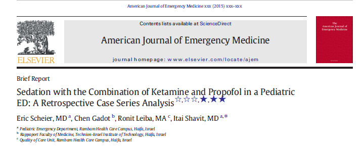 Propofol 429 pediatrik hasta analizinde Propofol ile Ketamin kombinasyonu güvenle
