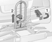 Eşya saklama ve bagaj bölümleri 79 Arkadaki taşıyıcı sistem (Flex-Fix System) arkaya katlandığında, daha iyi görülebilmesi için arka lambaları yakın.