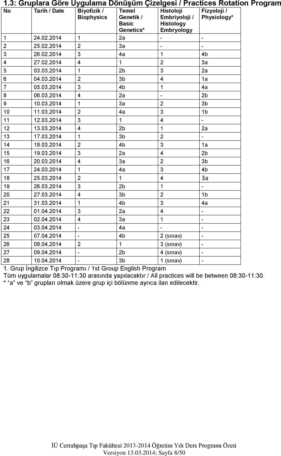 03.2014 2 4a 3 1b 11 12.03.2014 3 1 4-12 13.03.2014 4 2b 1 2a 13 17.03.2014 1 3b 2-14 18.03.2014 2 4b 3 1a 15 19.03.2014 3 2a 4 2b 16 20.03.2014 4 3a 2 3b 17 24.03.2014 1 4a 3 4b 18 25.03.2014 2 1 4 3a 19 26.