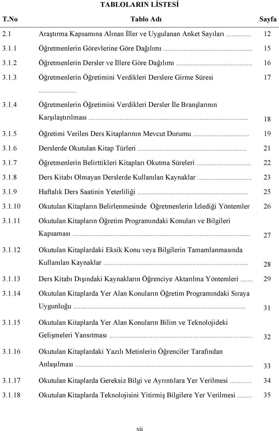 .. 22 3.1.8 ers tabı lmayan erslerde ullanılan aynaklar... 23 3.1.9 aftalık ers aatnn eterllğ... 25 3.1.1 kutulan tapların elrlenmesnde ğretmenlern zledğ öntemler 26 3.1.11 kutulan tapların ğretm rogramındak onuları ve lgler apsaması.