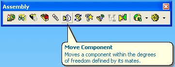 52 - Move Component : Parçaları fare yardımı ile bir yerden bir yere taşımak için kullanılır. - Rotate Component Around Axis : Belirtilen eksen etrafında dönmesini sağlar.