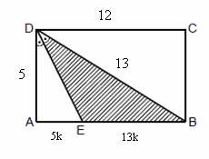 Çözüm 5 DA BC 5 DC AB DB ² 5² + ² (pisagor) DB DAB üçgeninde, DE açıorta olduğuna göre, iç açıorta teoreminden, AD AE AE 5 DB EB EB 5. k. k AE 5.k, EB.