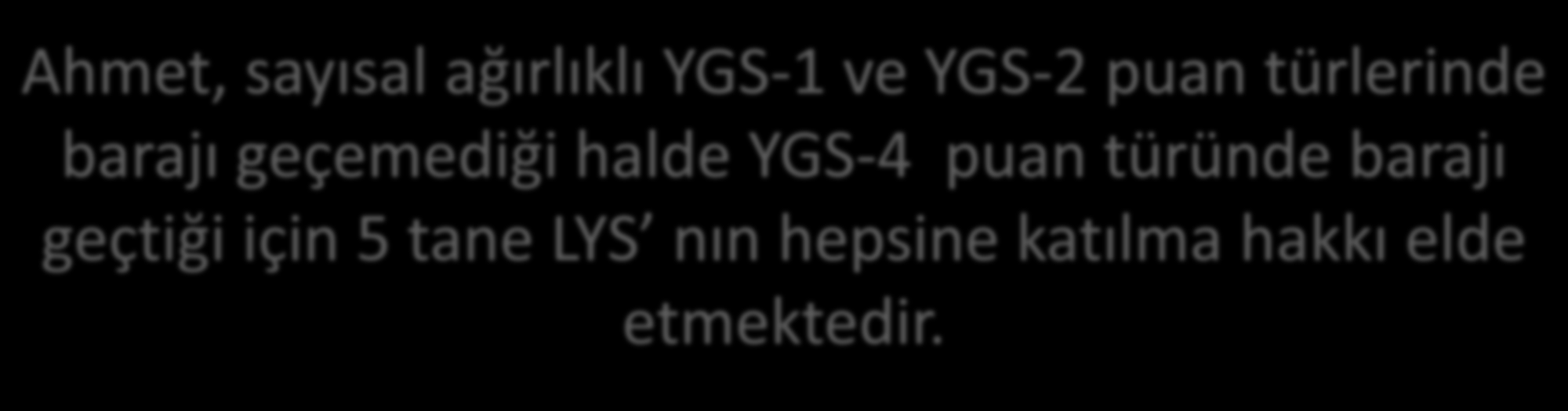 YGS den 180 ve üzerinde alamayan adayların LYS lere başvuru hakkı yok.