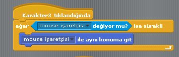 5. Programlama Şekil 1Değişkenlerin gizlenmesi ve Hangi duyuruda hangi arka plan gelecek Şekil 2 Her karakter için