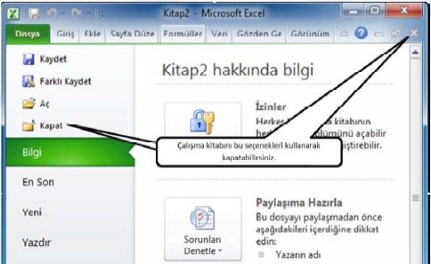 Resim 6.6: Farklı kaydet penceresi 1.2.2. Kapatma Resim 7.