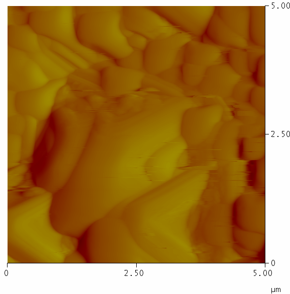 167 Membran 10 µm Membran 5 µm (A) (B) Şekil 6.48 Temiz ve kirli UF membranların AFM görüntüleri Şekil 6.49 da temiz UF nin kesit analizi, Şekil 6.50 de ise kirli UF nin kesit analizi verilmektedir.