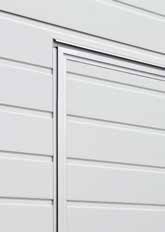 Örtülü menteşeler standart Yassı personel kapı çerçevesi Çepeçevre çerçeve yassı alüminyum profilden oluşmaktadır. Böylece personel kapısı garaj kapısı ile uyumludur.