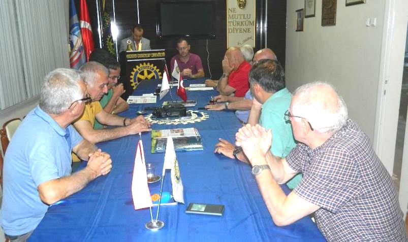 19 Temmuz 2016 Salı günü Ordu Rotary Kulübü Lokalinde yapılan kulübümüzün 1599 uncu toplantısı başkanımız Rtn.