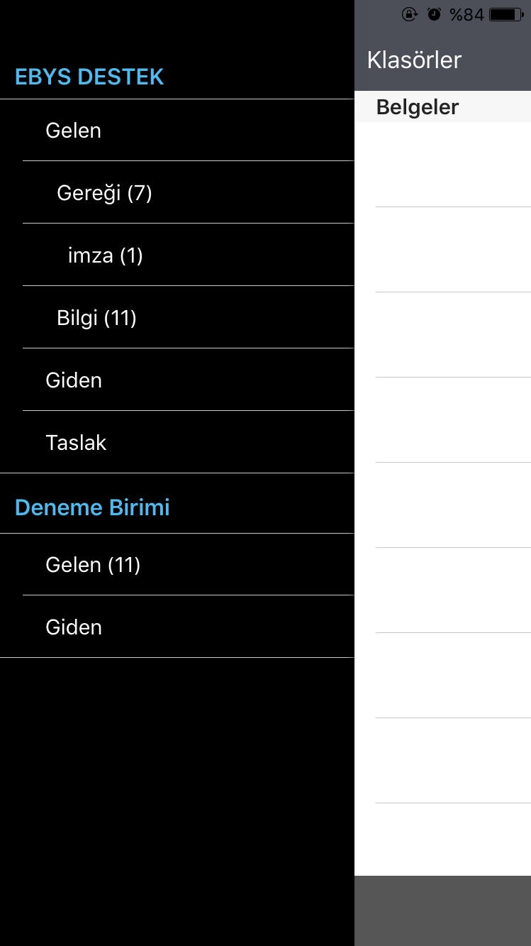 Şekil 3 4.1 Belge Listesi Klasör seçimi yapıldıktan sonra klasörde bulunan belgeler Belge Listesi alanında listelenir.