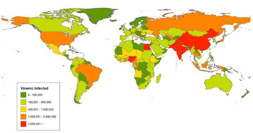 Tüm Dünyada 80 (64-103) milyon kişi viremiktir Gower E,