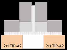 2+1 2+1 TİP 2-A1 TİP 2-A2 BRÜT ALAN: 129.08 m2 01. 02. 03. 04. 05. 06. 07. 08. 09. 10. 11. 12. SALON MUTFAK EBV.