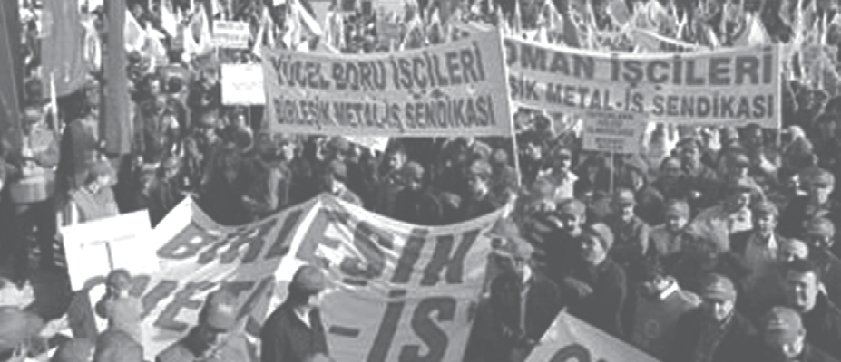 Ocak 2011 yeni dünya için ÇAĞRI nın İŞÇİ EKİ 6 Metal işçileri saldırılara karşı yürüdü BMİS (Birleşik Metal İş Sendikası) binlerce üyesi ve destekçisi ile sermayenin saldırılarını protesto etti.