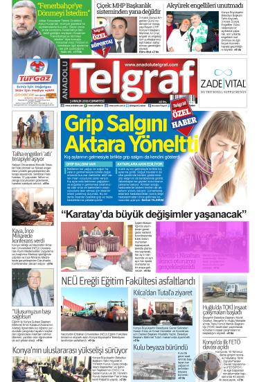 ANADOLU TELGRAF Tarih : 03.12.2016 HAFTADA 6 GÜN YERE.