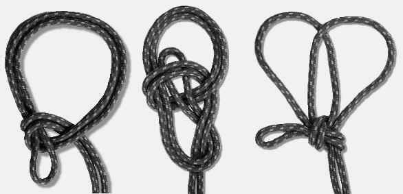 ** Çiftli Fiyonk Düğümü This knot is fairly easy to tie / untie, it is mainly used for mid rope attachment or to make an