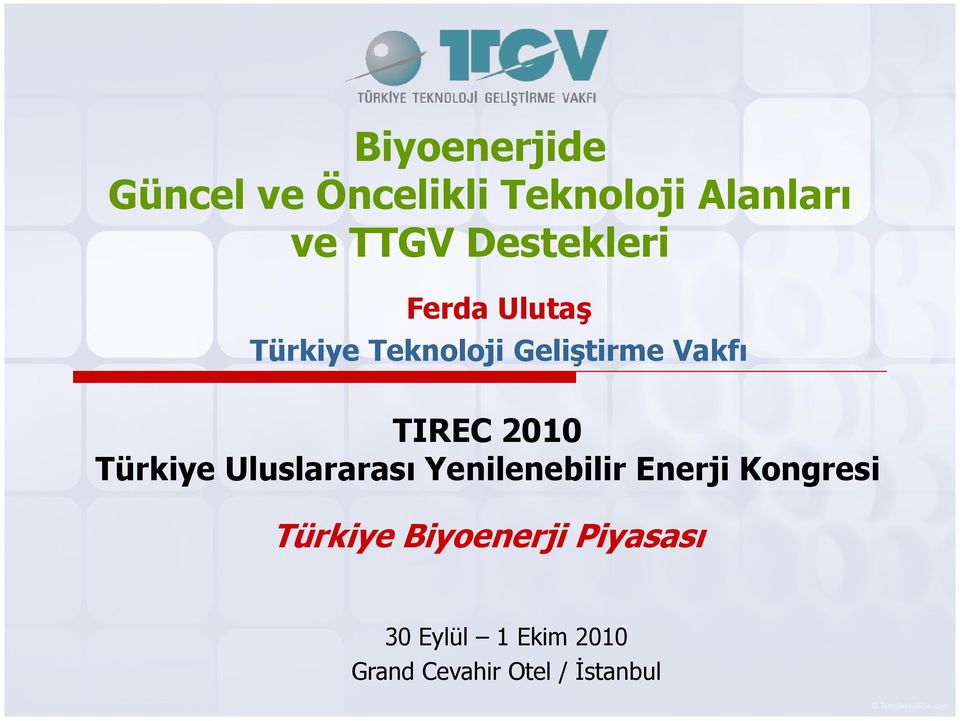 2010 Türkiye Uluslararası Yenilenebilir Enerji Kongresi Türkiye