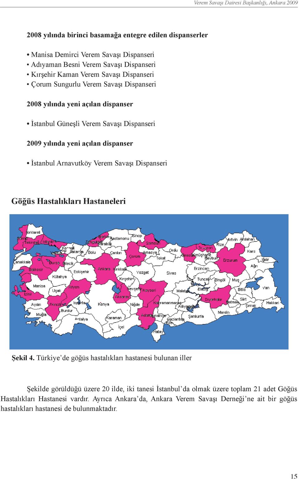 dispanser İstanbul Arnavutköy Verem Savaşı Dispanseri Göğüs Hastalıkları Hastaneleri Şekil 4.