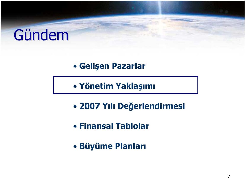 Yılı Değerlendirmesi